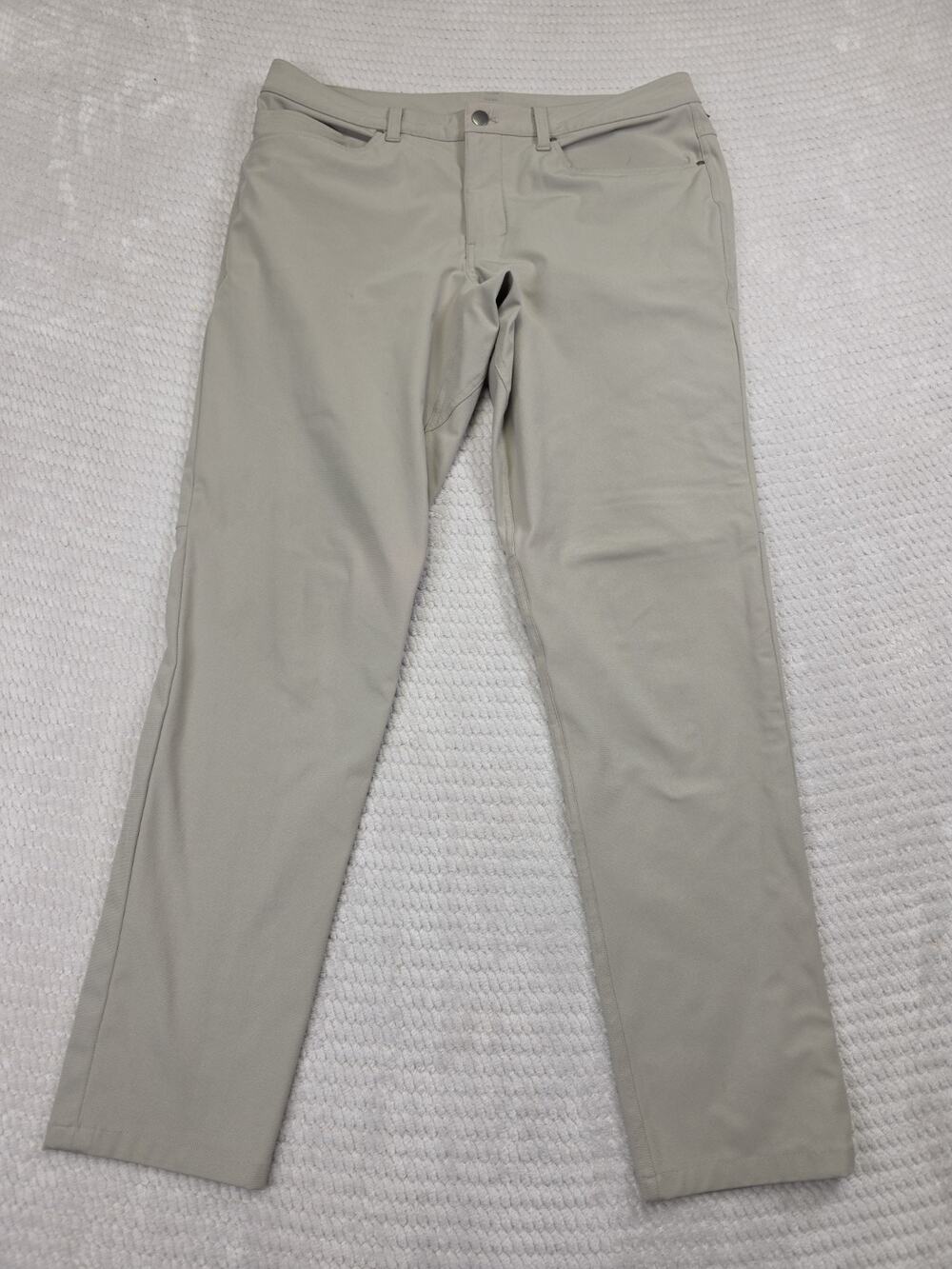 Lululemon Pants Mens 33 ABC Slim Fit Warpstreme 5 Pocket Pants Tan